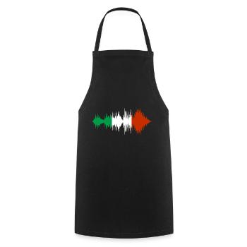 Italy Flag Vintage Italian Flag Distressed Look - Cooking Apron - black - Front - AI Model Male 185 dark (185cm)