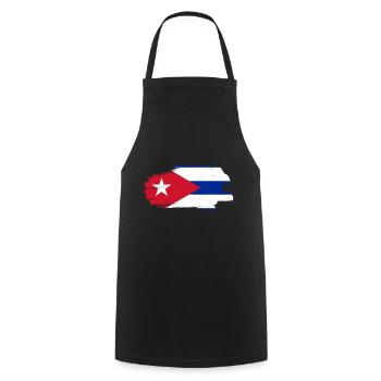 Cuba Flag Caribbean Vacation Cuba Travel Havana - Cooking Apron - black - Front - AI Model Male 185 dark (185cm)