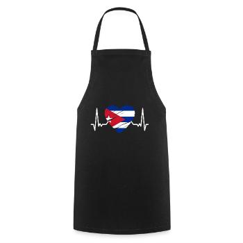 Cuba Flag Caribbean Vacation Cuba Travel Havana - Cooking Apron - black - Front - AI Model Male 185 dark (185cm)