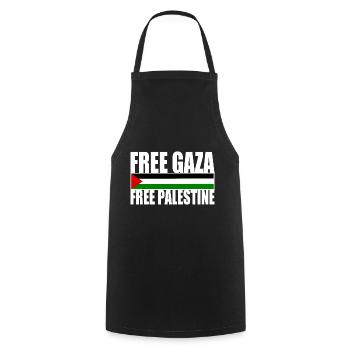 Free gaza free palestine - Cooking Apron - black - Front - AI Model Male 185 dark (185cm)