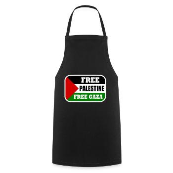 Free palestine free gaza - Kochschürze - Schwarz - Vorne - AI Model Male 185 dark (185cm)