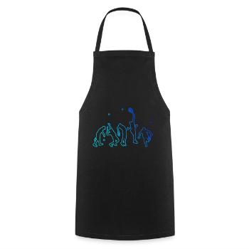 Tennis Jouer au tennis Hommes Femmes Jouer au tennis - Tablier de cuisine - noir - Devant - AI Model Male 185 dark (185cm)