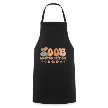 18e anniversaire 2006 Année de naissance - Tablier de cuisine - noir - Devant - AI Model Male 185 dark (185cm)
