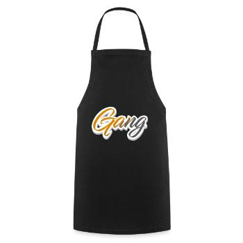 Équipe de gang - Tablier de cuisine - noir - Devant - AI Model Male 185 dark (185cm)