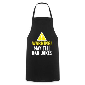 AVERTISSEMENT PEUT DIRE DAD JOKES - Tablier de cuisine - noir - Devant - AI Model Male 185 dark (185cm)