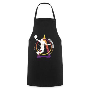 Basketteur Basketteur Dunking Vintage Retro - Tablier de cuisine - noir - Devant - AI Model Male 185 dark (185cm)