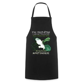 Ma Martinique La Plus Belle Ile Du Monde - Tablier de cuisine - noir - Devant - AI Model Male 185 dark (185cm)
