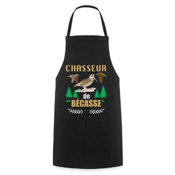 Bécasse Belle Des Bois Cadeau Homme Chasseur - Tablier de cuisine - noir - Devant - AI Model Male 185 dark (185cm)