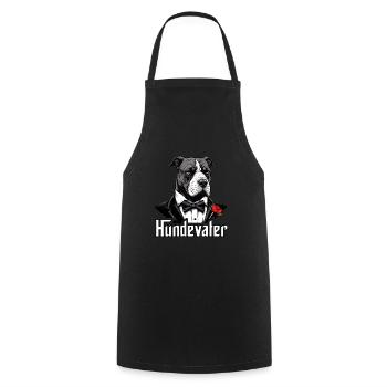 Dog Father, Mafia, Pit Bull, Dog Father - Cooking Apron - black - Front - AI Model Male 185 dark (185cm)