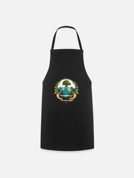 Sauver l’environnement Héros de la protection de l’environnement Activiste pour le climat - Tablier de cuisine - noir