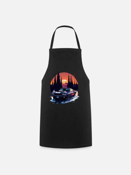 Voiture de sport classique - Tablier de cuisine - noir
