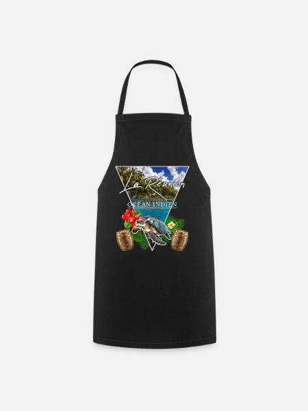 La Réunion Plage Et Paradis Océan indien - Tablier de cuisine - noir