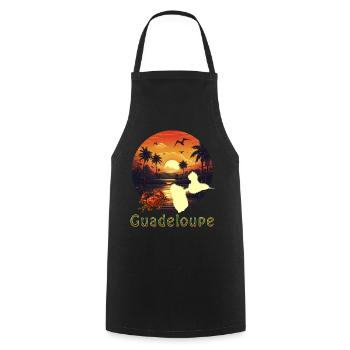 Sonnenuntergang über Guadeloupe Feiertage - Kochschürze - Schwarz - Vorne - AI Model Male 185 dark (185cm)