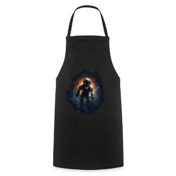 Astronaut Astronomy Space Space - Cooking Apron - black - Front - AI Model Male 185 dark (185cm)