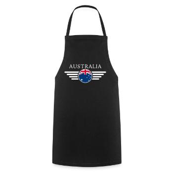 Australia Style Design T-Shirt - Cooking Apron - black - Front - AI Model Male 185 dark (185cm)