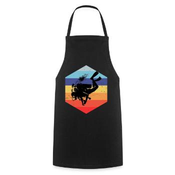 Plongeuse Femme Plongée Plongée Homme Plongeur - Tablier de cuisine - noir - Devant - AI Model Male 185 dark (185cm)