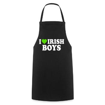 I love irish boys - Kochschürze - Schwarz - Vorne - AI Model Male 185 dark (185cm)