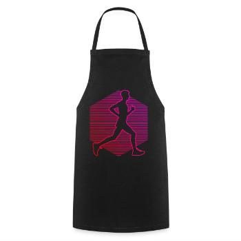 Cross Country Running Men's Running Running - Cooking Apron - black - Front - AI Model Male 185 dark (185cm)