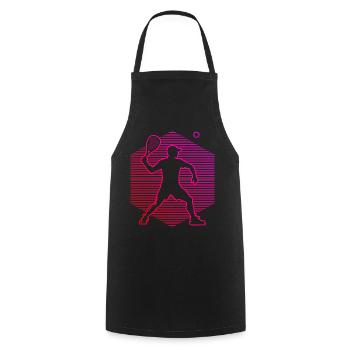 Pickleball Femme Pickleball Raquette Homme - Tablier de cuisine - noir - Devant - AI Model Male 185 dark (185cm)