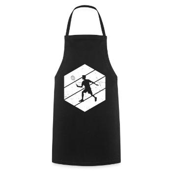 Squash Badminton players Women Badminton - Cooking Apron - black - Front - AI Model Male 185 dark (185cm)