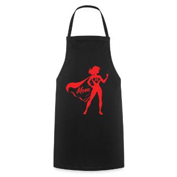 Rotes Mutter Design – Für die beste Mama - Kochschürze - Schwarz - Vorne - AI Model Male 185 dark (185cm)