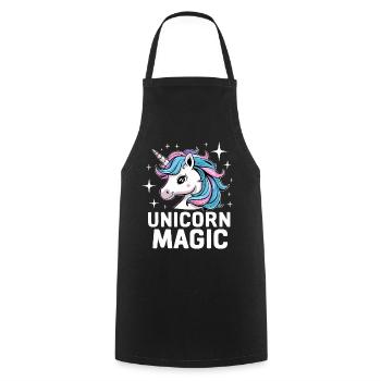 Unicorn Unicorns Fairy Tale Magical - Cooking Apron - black - Front - AI Model Male 185 dark (185cm)