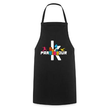 Freerunning Parkour Parkour-Run - Tablier de cuisine - noir - Devant - AI Model Male 185 dark (185cm)