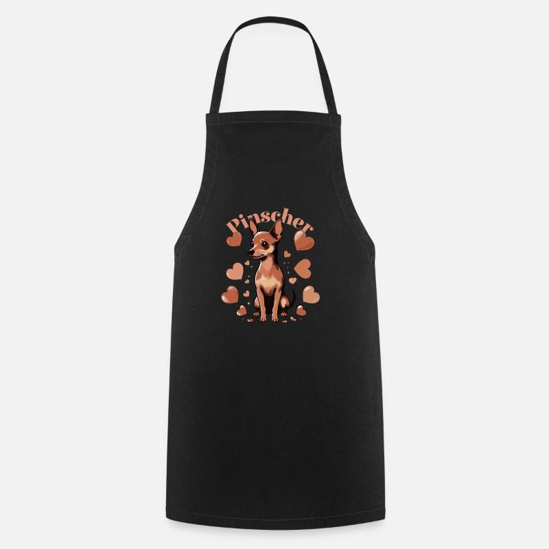 Dog Pinscherliebe - Cooking Apron - black