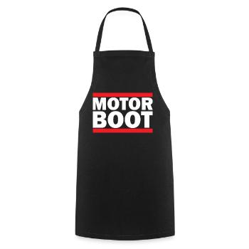MOTOR BOOT - Kochschürze - Schwarz - Vorne - AI Model Male 185 dark (185cm)