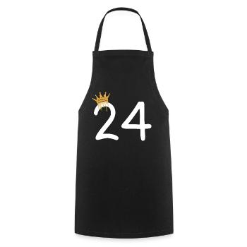 24 - Cooking Apron - black - Front - AI Model Male 185 dark (185cm)