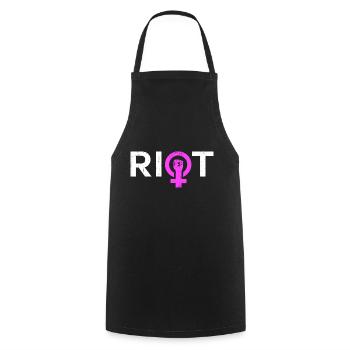 Riot Venus Women Power - Cooking Apron - black - Front - AI Model Male 185 dark (185cm)