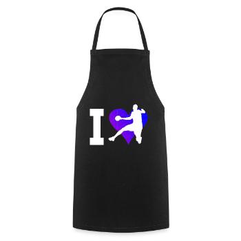 Joueuses de handball masculin Joueurs de handball Handballeurs - Tablier de cuisine - noir - Devant - AI Model Male 185 dark (185cm)