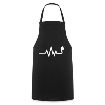 Elektriker Heartbeat Elektrizität - Kochschürze - Schwarz - Vorne - AI Model Male 185 dark (185cm)
