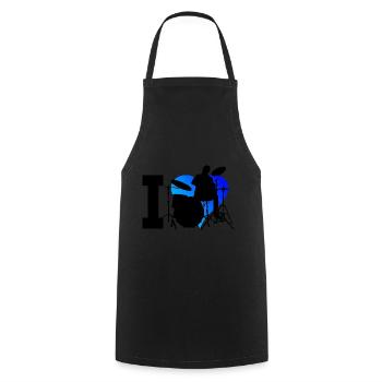 Men's Women Percussionist Drummer - Cooking Apron - black - Front - AI Model Male 185 dark (185cm)