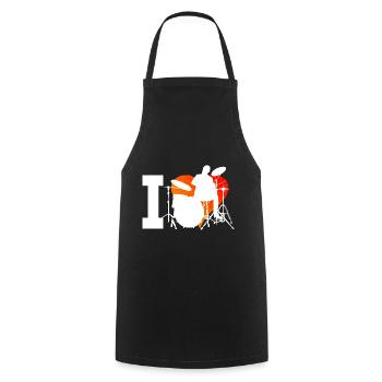 Femmes Hommes Batteur Batteur Batterie - Tablier de cuisine - noir - Devant - AI Model Male 185 dark (185cm)