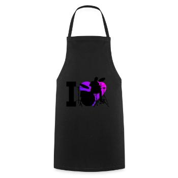 Schlagzeugspieler Batterie Kit Batteur Schlagzeuger - Tablier de cuisine - noir - Devant - AI Model Male 185 dark (185cm)