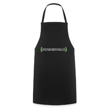 Unverantwortungslos - Kochschürze - Schwarz - Vorne - AI Model Male 185 dark (185cm)