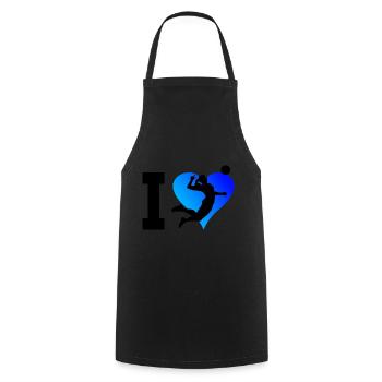 Volleyball masculin Volleyball féminin Spi - Tablier de cuisine - noir - Devant - AI Model Male 185 dark (185cm)