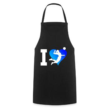Jeux de volleyball féminin Joueurs de volleyball masculins - Tablier de cuisine - noir - Devant - AI Model Male 185 dark (185cm)