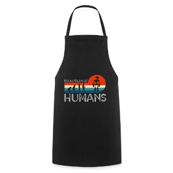 Android Cyborg - Cooking Apron - black - Front - AI Model Male 185 dark (185cm)