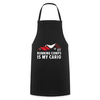 Running comps is my cardio house Immobi - Cooking Apron - black - Front - AI Model Male 185 dark (185cm)