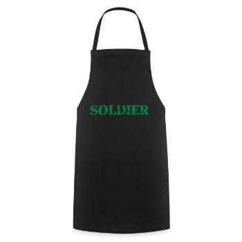 Stempel Soldat Logo Krieg General Freiheitskämpfer - Kochschürze - Schwarz - Vorne - AI Model Male 185 dark (185cm)