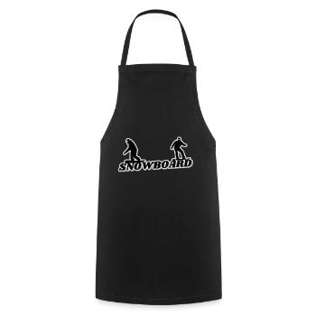 Snowboarders Black Grunge - Cooking Apron - black - Front - AI Model Male 185 dark (185cm)