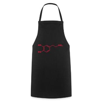 Dopamine Molecular Chemical Formula - Cooking Apron - black - Front - AI Model Male 185 dark (185cm)