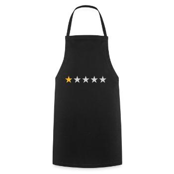 1-Sterne-Bewertung - 1-Sterne-Bewertung leer - Kochschürze - Schwarz - Vorne - AI Model Male 185 dark (185cm)