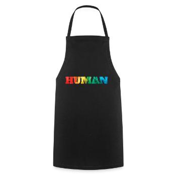 Arc-en-ciel humain humain - Tablier de cuisine - noir - Devant - AI Model Male 185 dark (185cm)