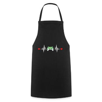 Heartbeat Games - Cooking Apron - black - Front - AI Model Male 185 dark (185cm)