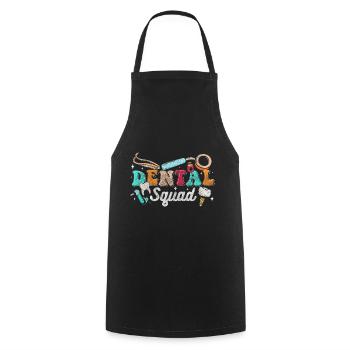 Doctor Drill Specialist Toothpaste - Cooking Apron - black - Front - AI Model Male 185 dark (185cm)