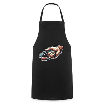 Horseshoe Throwing Horseshoe Pitching - Cooking Apron - black - Front - AI Model Male 185 dark (185cm)