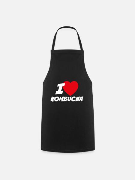 Ich liebe Kombucha - Kochschürze - Schwarz